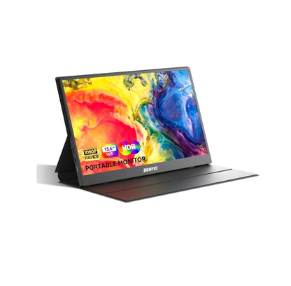 BENFEI 000451BK 15.6" FHD Portable Monitor USB-C HDMI IPS HDR Gaming Display w/ Speakers