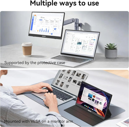 BENFEI 000451BK 15.6" FHD Portable Monitor USB-C HDMI IPS HDR Gaming Display w/ Speakers - Image 7