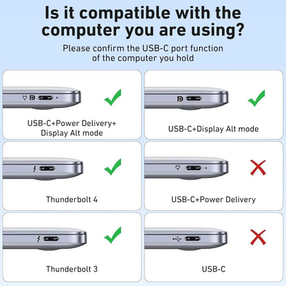 BENFEI 000495GY 10-in-1 USB C Hub 4K HDMI + RJ45 + 100W PD + USB-C + USB x 4 +TF/SD Reader - Image 8