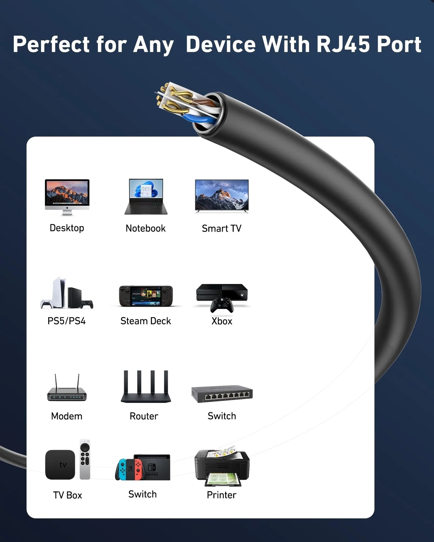 BENFEI 000704BK-305MS Pure Copper Cat 6 Cable 305M-Waterproof Black PE+PVC (Shielded) Double-Layer Jacket - Image 4