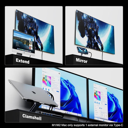 BENFEI 206GY-3F USB-C to HDMI 0.9M Cable 4K@60Hz, Aluminum Shell, Nylon Braided - Image 3
