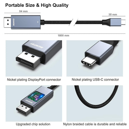 BENFEI 207GY-3F USB-C to DP 0.9m 8K@60Hz Thunderbolt 3 - Image 7
