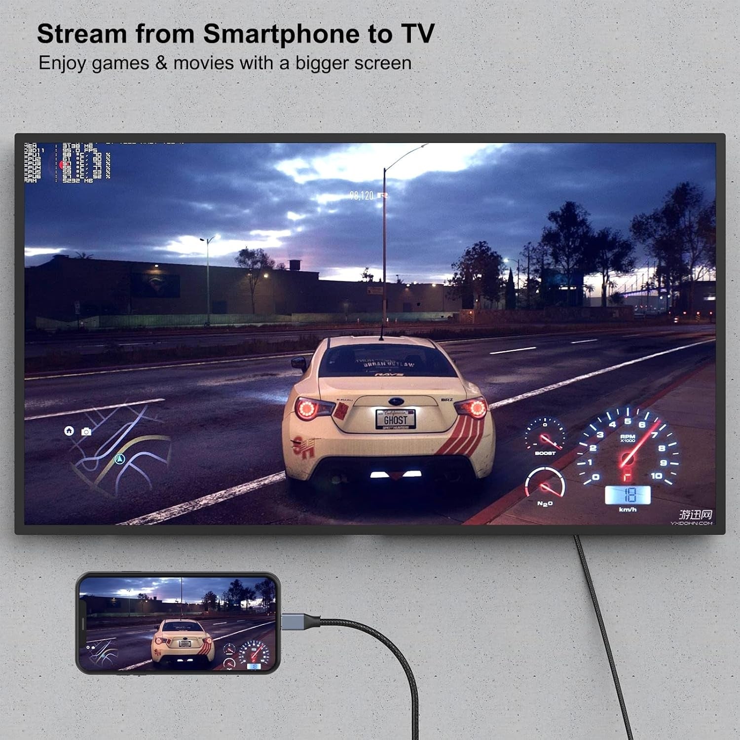 BENFEI 207GY-6F USB-C to DP 1.8M 8K@60Hz Thunderbolt 3 - Image 3