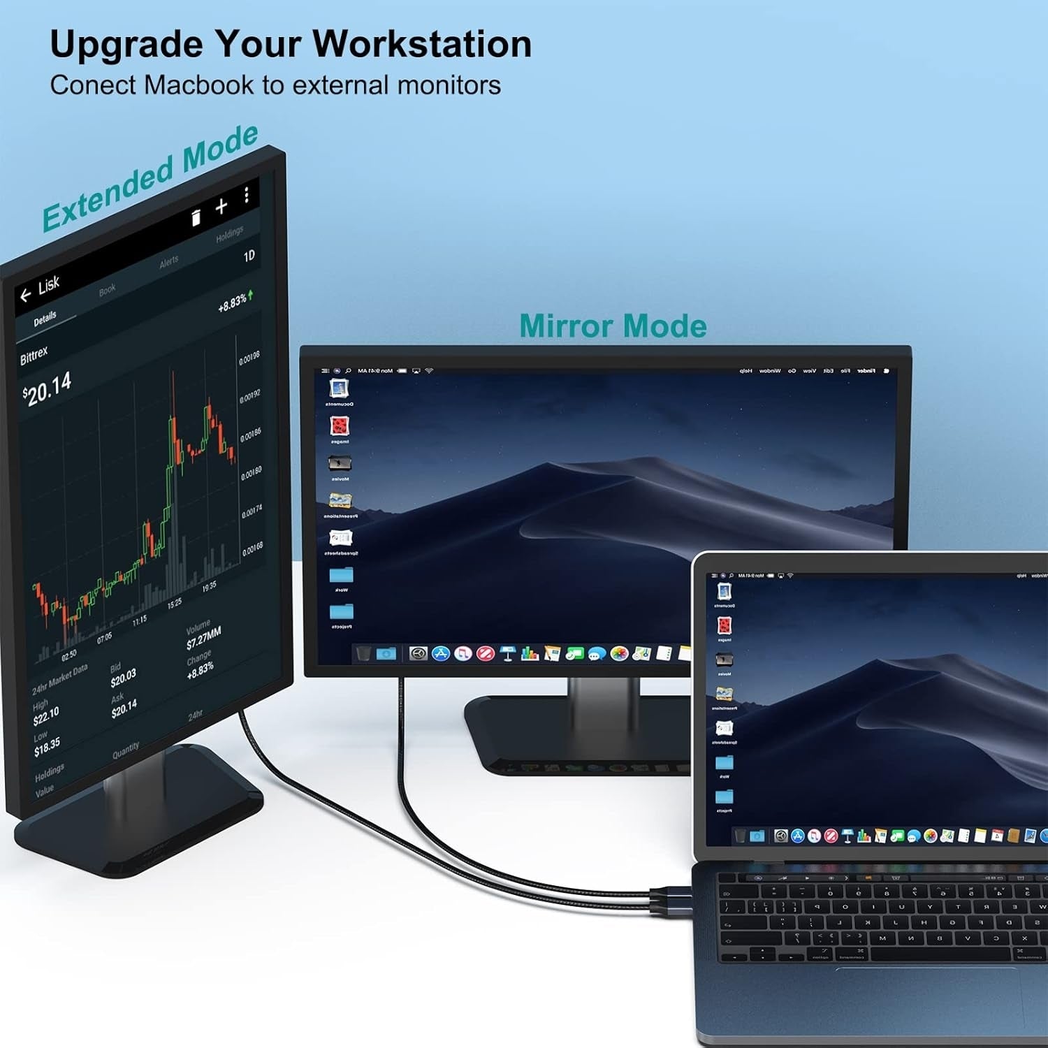 BENFEI 207GY-6F USB-C to DP 1.8M 8K@60Hz Thunderbolt 3 - Image 5