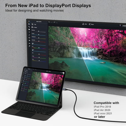 BENFEI 207GY-6F USB-C to DP 1.8M 8K@60Hz Thunderbolt 3 - Image 6
