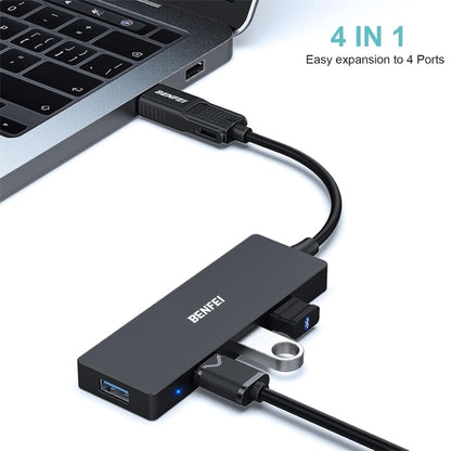 BENFEI 000291BK 4-Port USB 3.0 Ultra Flat Data Hub, USB C Hub with 4 Ports USB 3.0 Adapter - Image 3