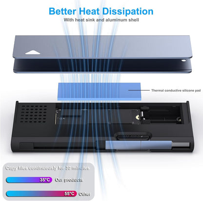 BENFEI 345GY M.2 NVME SATA SSD Enclosure, 10 Gbps USB Type-C/Type-A to NVME PCI-E SATA M-Key/(B+M) - Image 3
