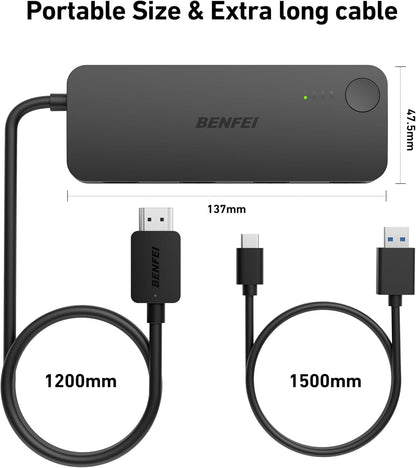 BENFEI 365BK HDMI Switch 4 in 1 Out 4K@60Hz, 2K@144Hz, HDCP 2.3 (with Adaptive Equalization Support 30ft HDMI Transmit) - Image 7