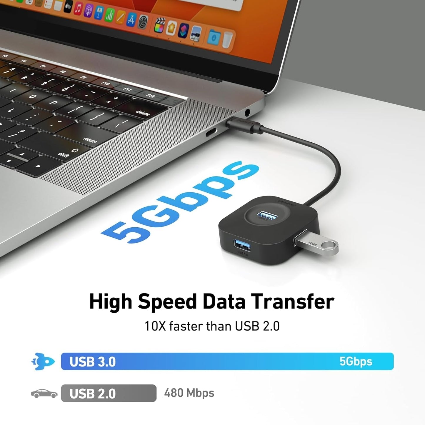 BENFEI 371BK USB-C 4-port USB 3.0 Hub - Image 4