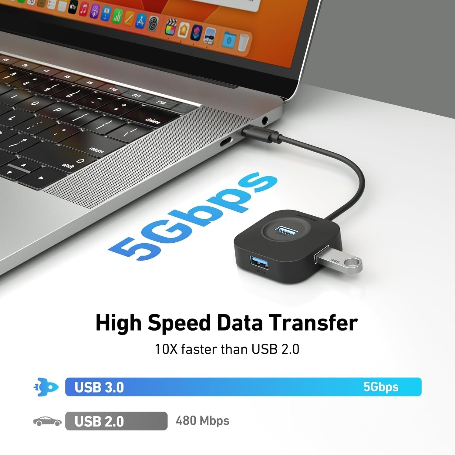 BENFEI 371BK USB-C 4-port USB 3.0 Hub - Image 4