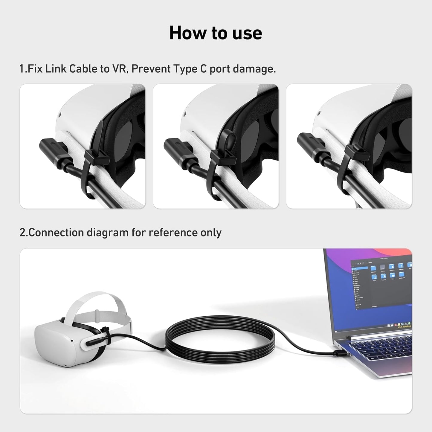 BENFEI 375BK-5M Link Cable 16 FT USB 3.0 to USB C Cable for VR Headset 5M - Image 5