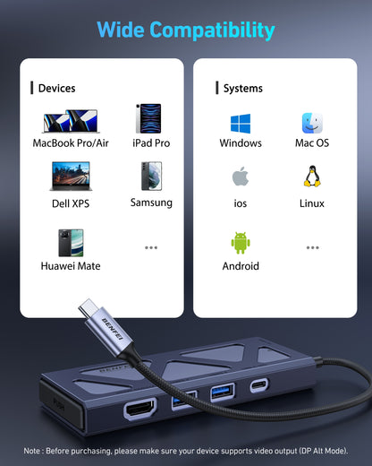 BENFEI 000389GY M.2 NVMe Enclosure with USB-C Hub - Image 7