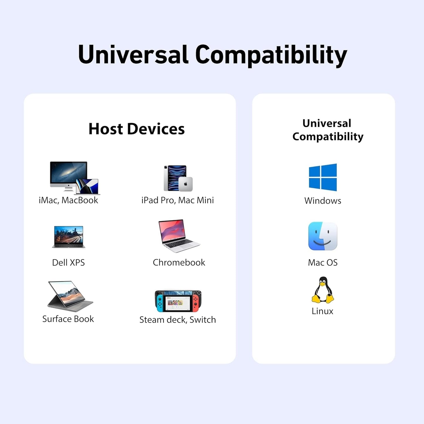 BENFEI 396GY USB-C 8-in-1 Docking HDMI 4K/60Hxz+USB-C(10G)+2xUSB-A(10G)+2xUSB2.0+RJ45+PD100W - Image 8