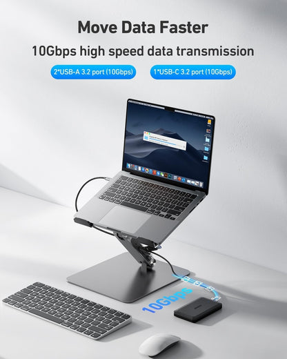 BENFEI 398GY TYPE-C 6-in-1 HDMI+USB-C(10G)+RJ45+2xUSB-A(10G)+PD - Image 5