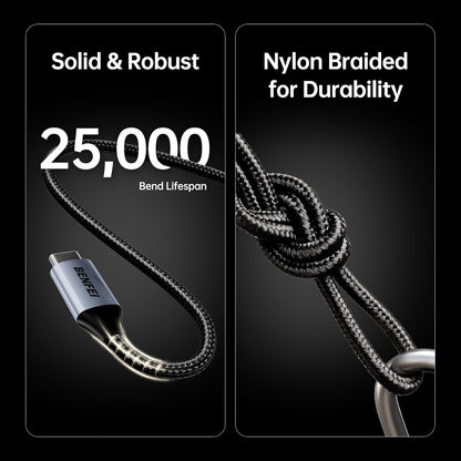 BENFEI 405GY-2M USB B to USB C Printer Cable, Nylon Braided, Premium Aluminium Alloy Case 2M - Image 8