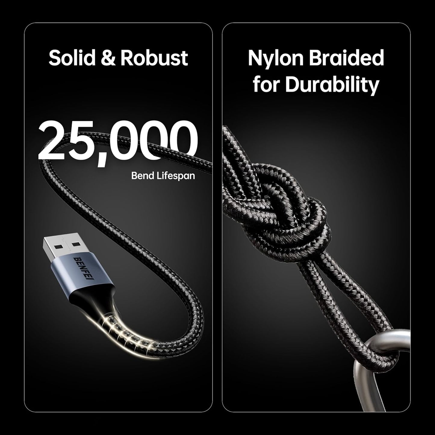 BENFEI 000406GY-2M USB Printer Cable, 6.6 FT/2 Meter USB A to USB B Cable - Image 6