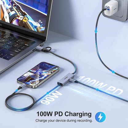 BENFEI 408GY USB-C to USB-C+A + PD (100W) Video/Audio Capture Card Supporting Full HD 1080P 60FPS for Streaming, Recording, Gaming - Image 2