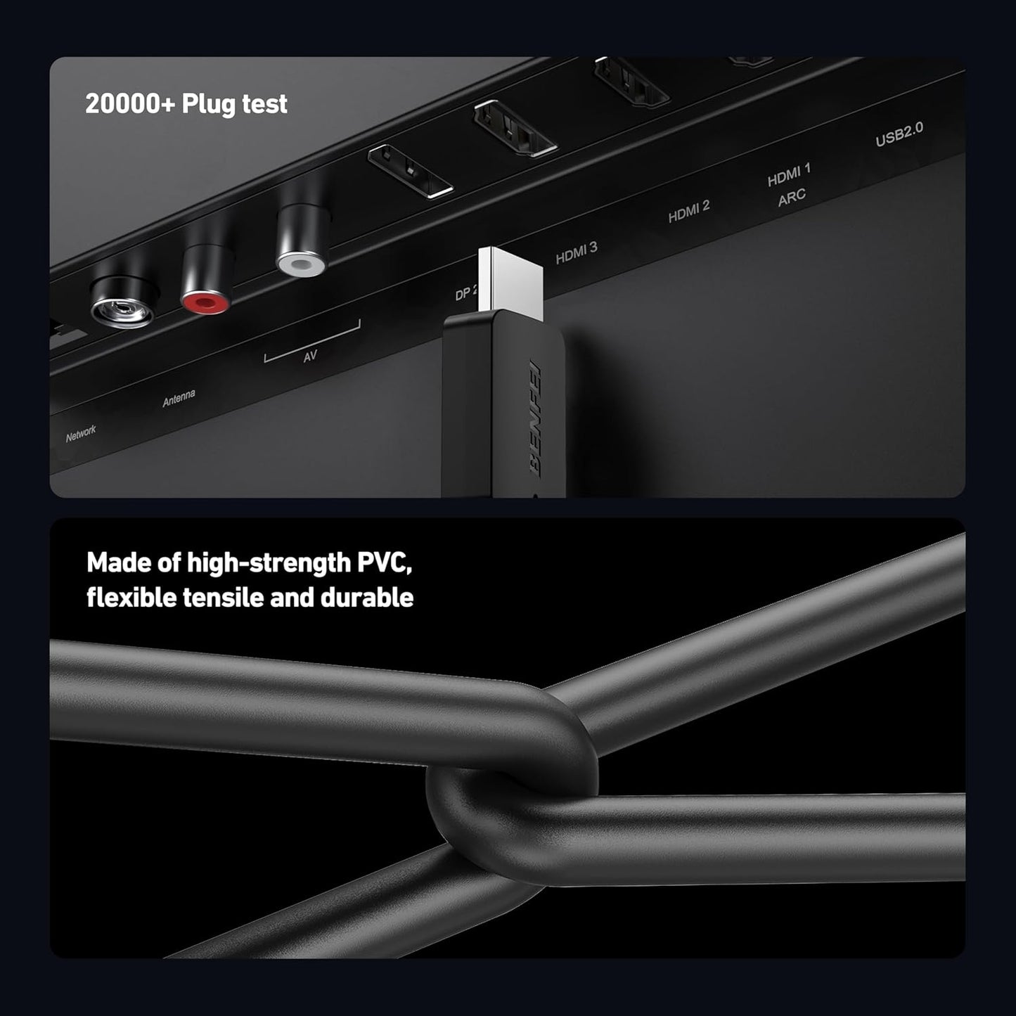 BENFEI 000415BK-2P 8K@ 60Hz V2.1 HDMI to HDMI Cable 1.8M , 2 Pack - Image 6