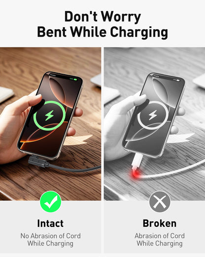 BENFEI 428BK-2M USB C to Right Angle USB C Cable , 90-dgree Angled USB 2.0 Type C Charger Cable, 3A Fast Charging & 480Mbps Data Sync, Durable PVC - Image 6