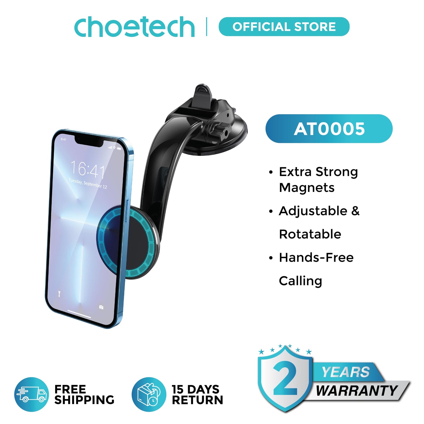 Choetech AT0005 Magsafe car mount for New iphone - Image 2