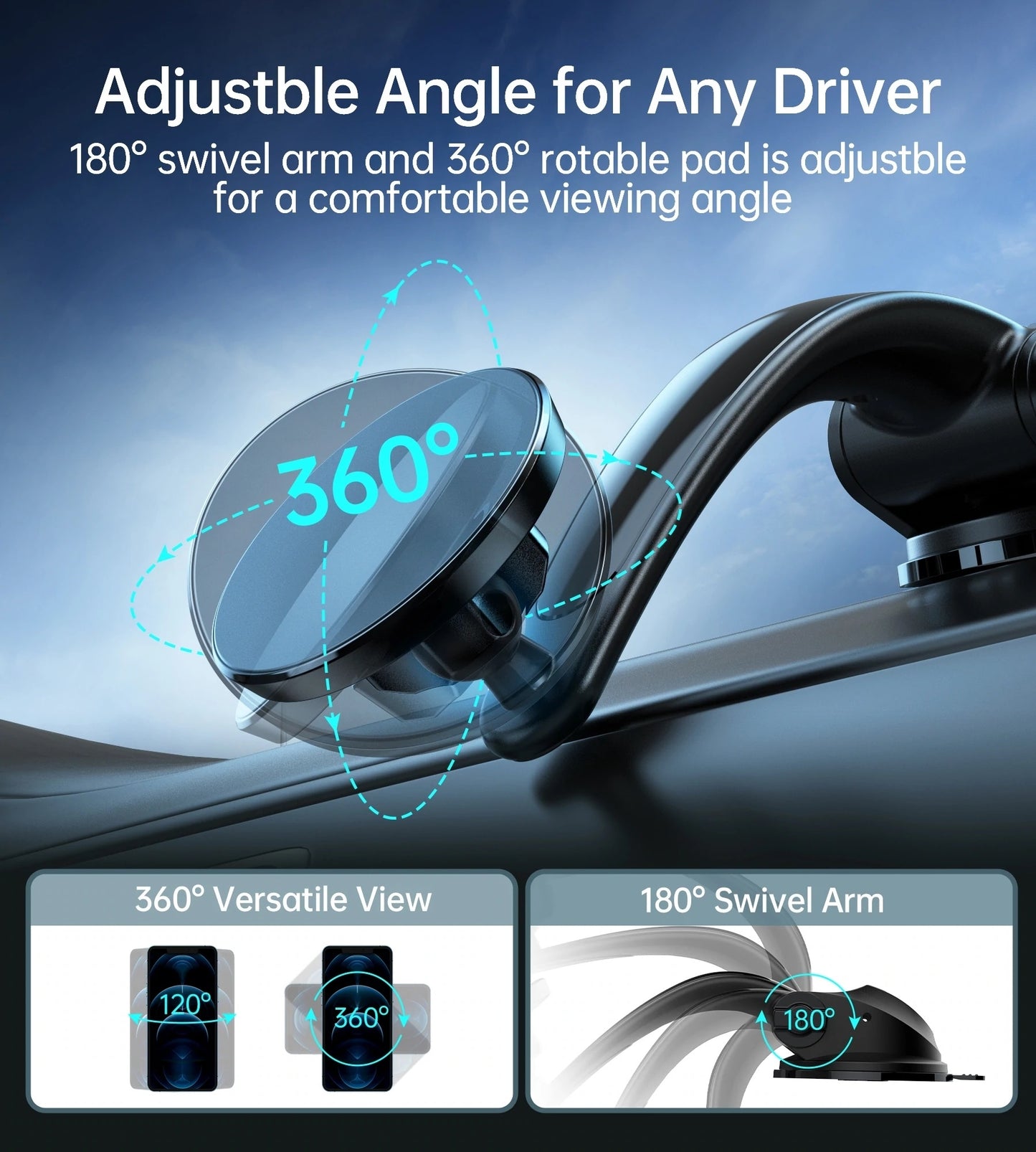 Choetech AT0005 Magsafe car mount for New iphone - Image 4