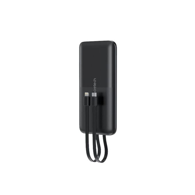 CHOETECH B654 10000mAh Pwer Bank 22.5W USB-A / USB-C / micro USB with built-in USB-C / Lightning cable - black - Image 2