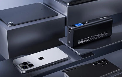 CHOETECH B702 20000mAh PD130W USB-A + USB-C x 2, 3-Port & TFT Display Power Bank - Image 4