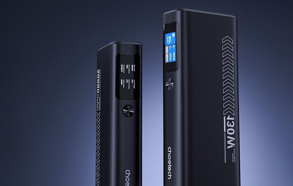 CHOETECH B702 20000mAh PD130W USB-A + USB-C x 2, 3-Port & TFT Display Power Bank - Image 5