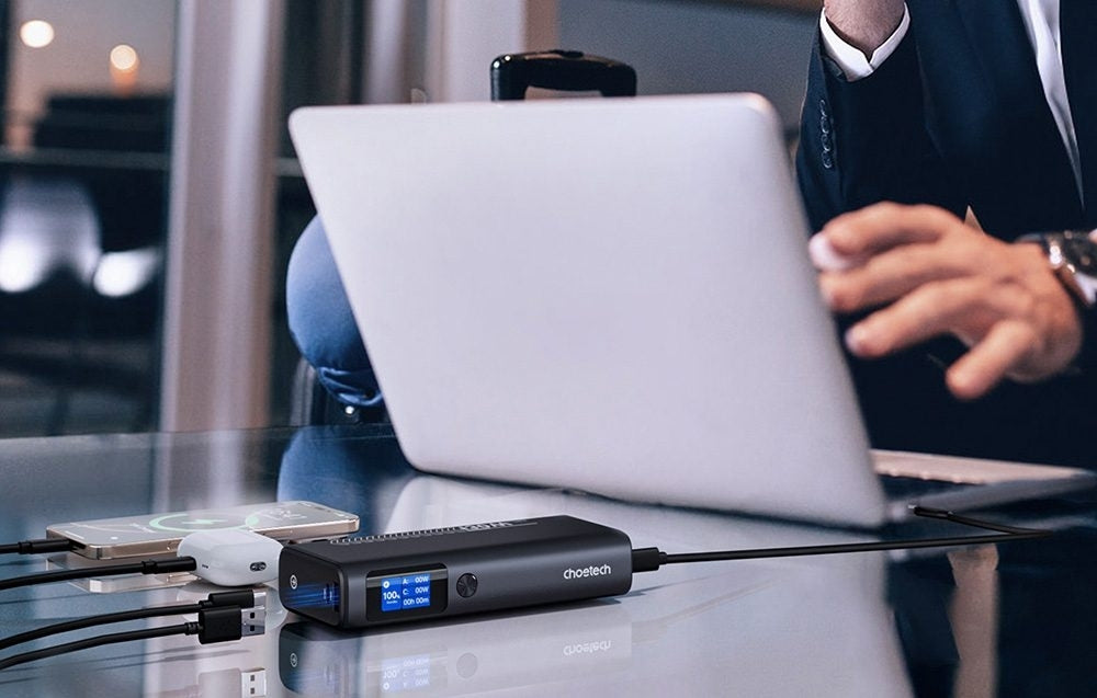 CHOETECH B702 20000mAh PD130W USB-A + USB-C x 2, 3-Port & TFT Display Power Bank - Image 7