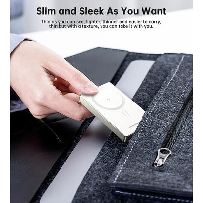 CHOETECH B739-WH 20W Slim USB-C 10000mAh Magnetic Power Bank - White - Image 3