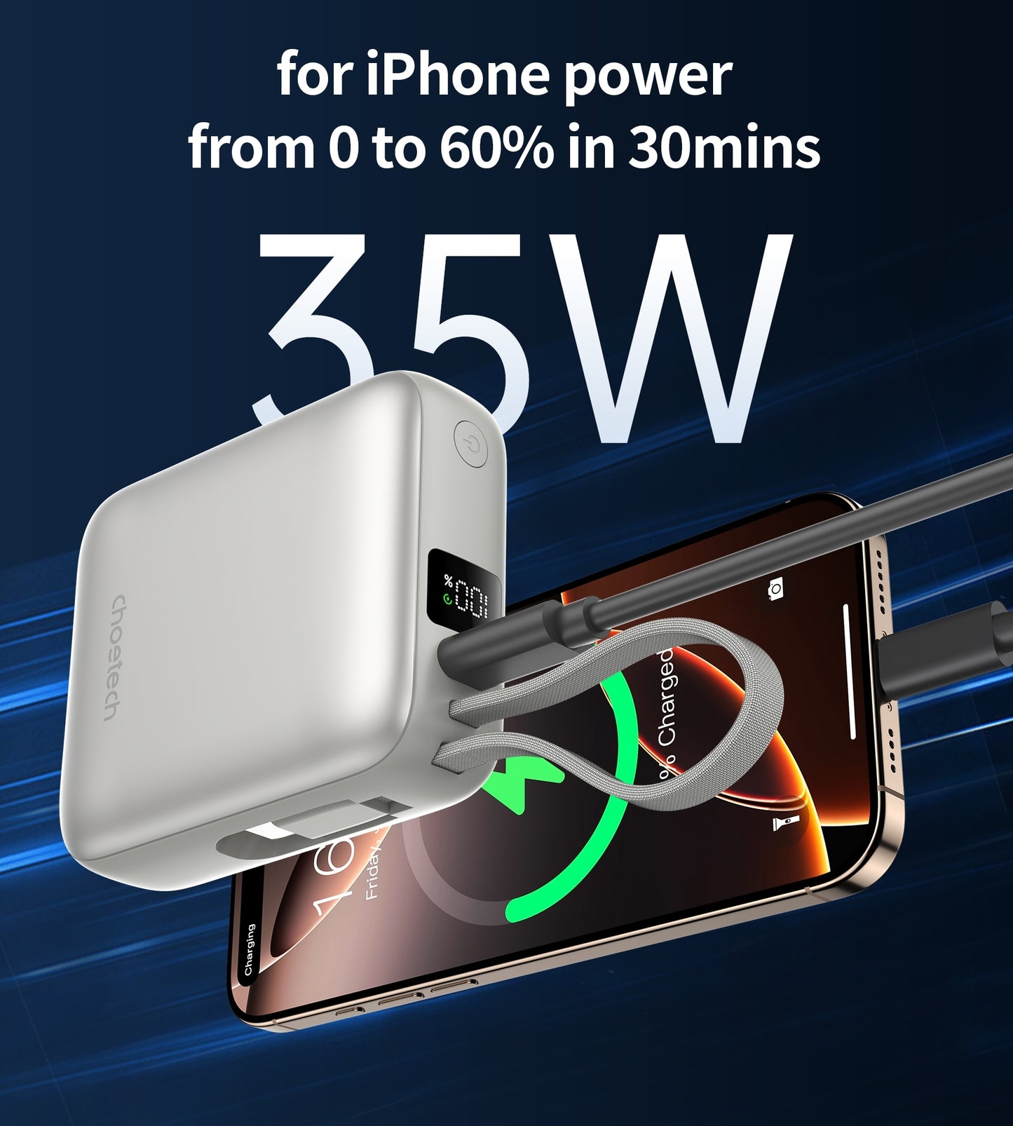 CHOETECH B832-SL 10000mAh 35W 10000mAh PowerLeap Power Bank - Image 4