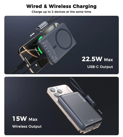 CHOETECH B-862-GY CCC Certified 10000mAh Ultra Thin Magnetic Power Bank - Image 4