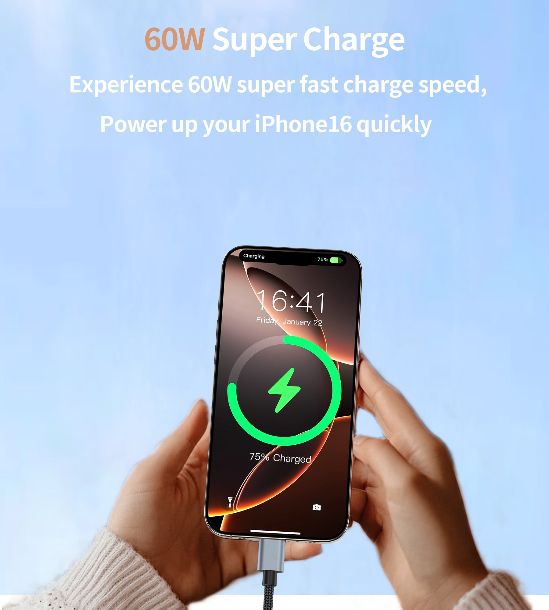 CHOETECH CC1001 Smart PD60W 4-in-1 USB C to C cable 1.2M - Image 5