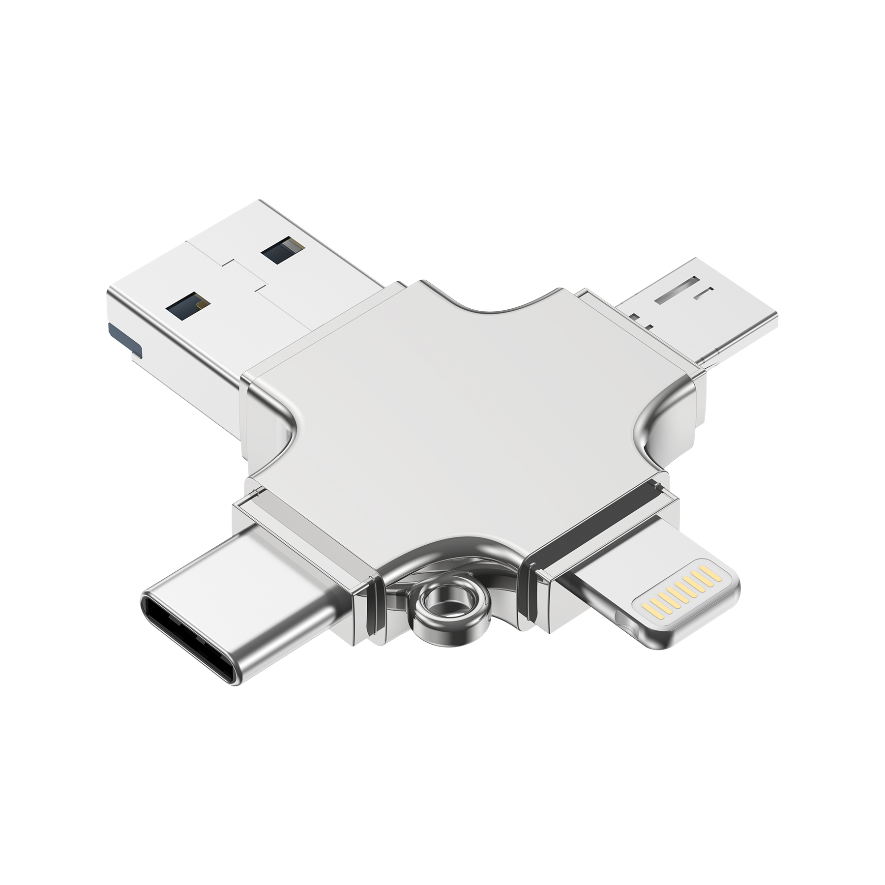 Choetech CR-002-SL EasyGO A+C+Micro+lighting four in one card reader - Image 2