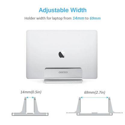 CHOETECH H038 Desktop Aluminum Stand With Adjustable Dock Size, Laptop Holder For All MacBook & tablet - Image 2