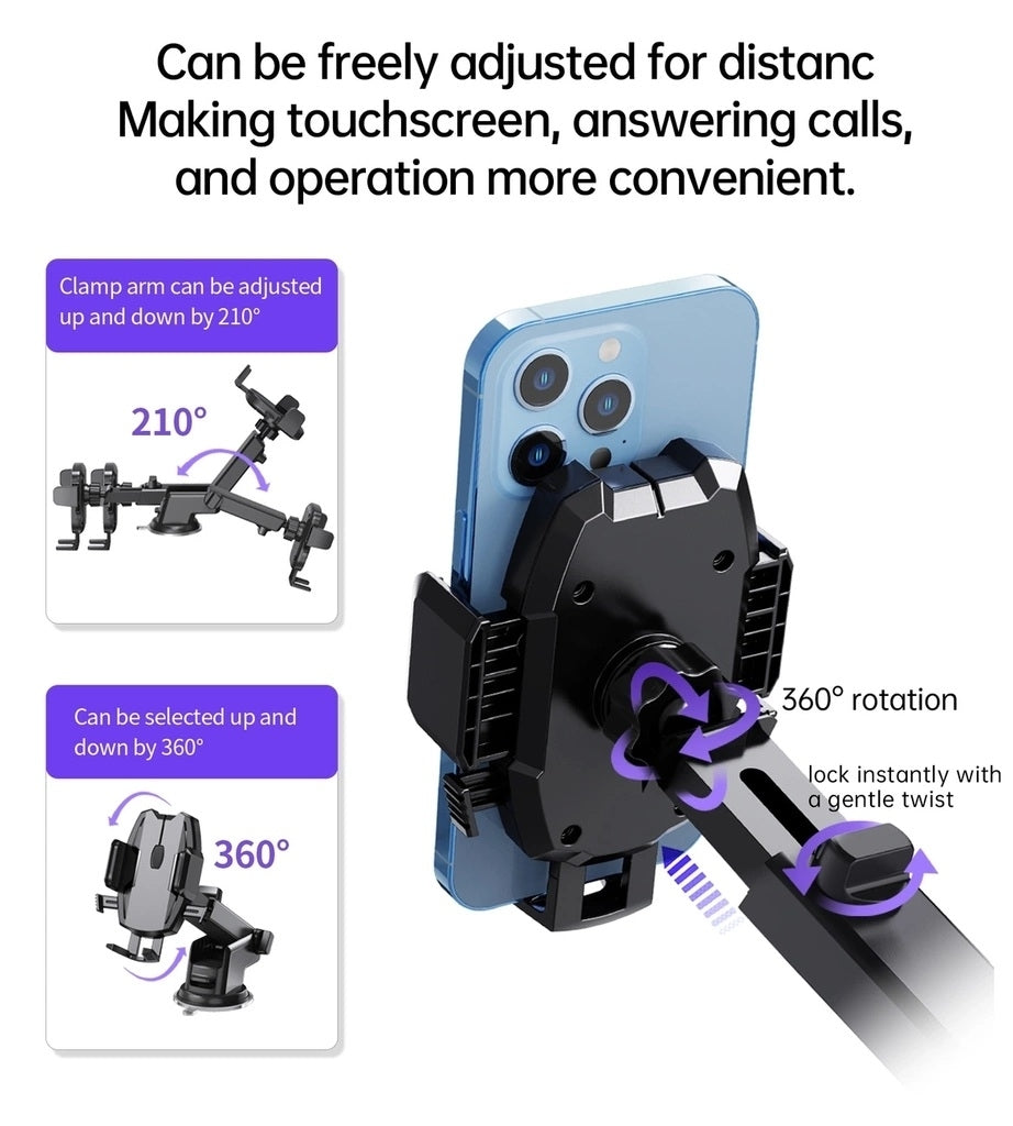 CHOETECH H043 Car Mount for Car Dashboard Windshield Phone Holder - Image 4
