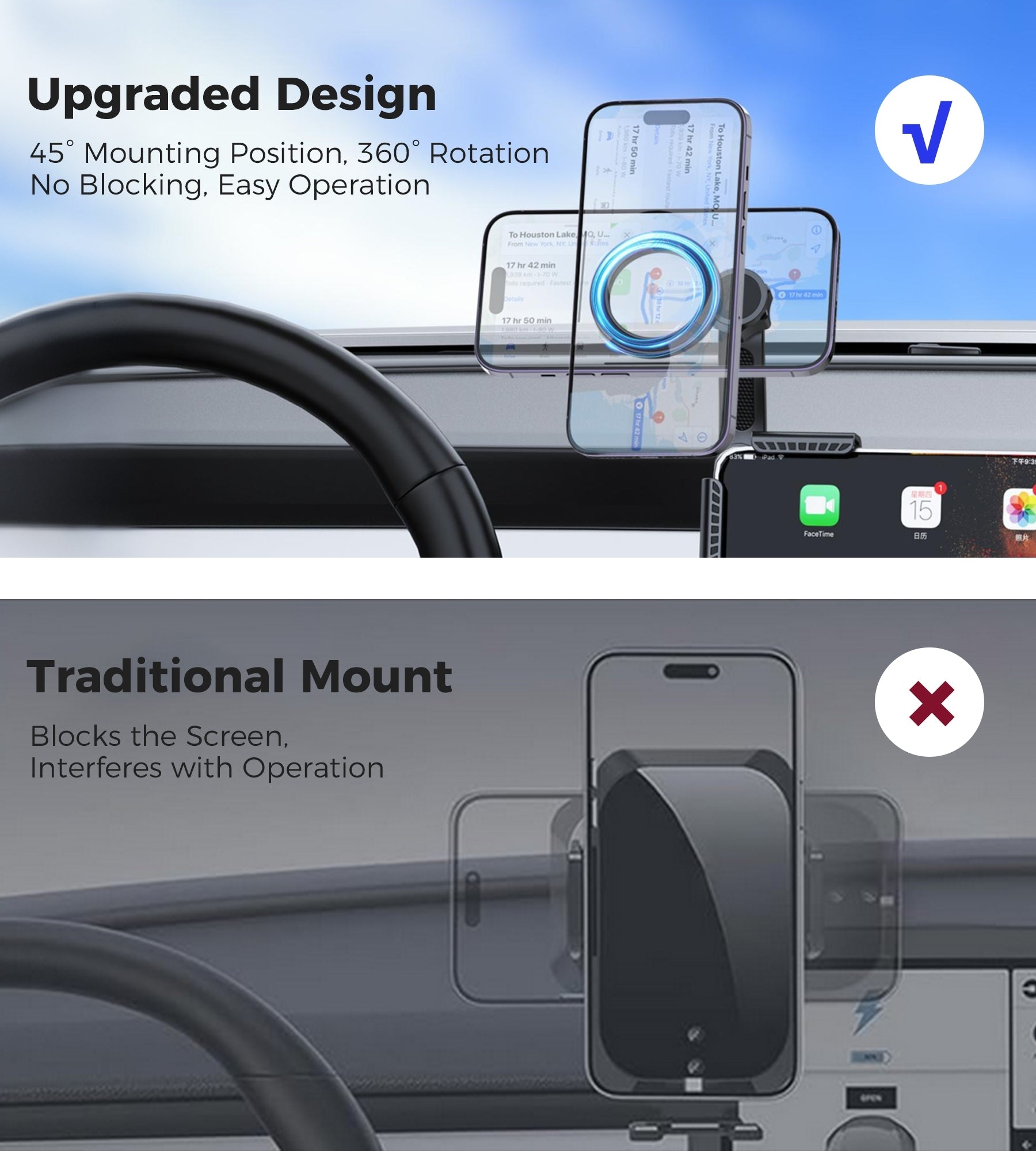 Choetech H089 Magnetic Phone Holder for Tesla Model 3 / Model Y - Image 6