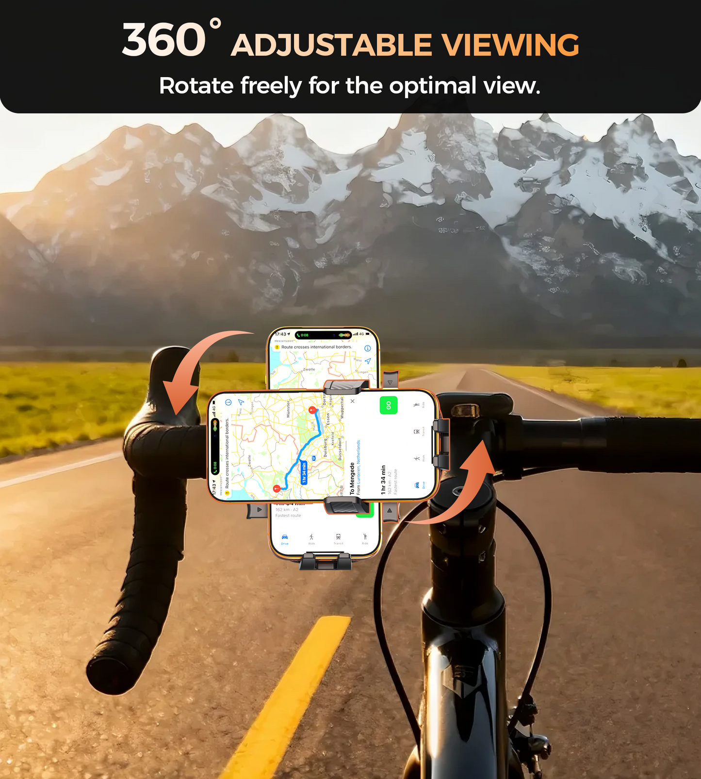 Choetech H094 Cycling Phone Holder Bike Handlebar Mount 360-degree Rotation - Image 4