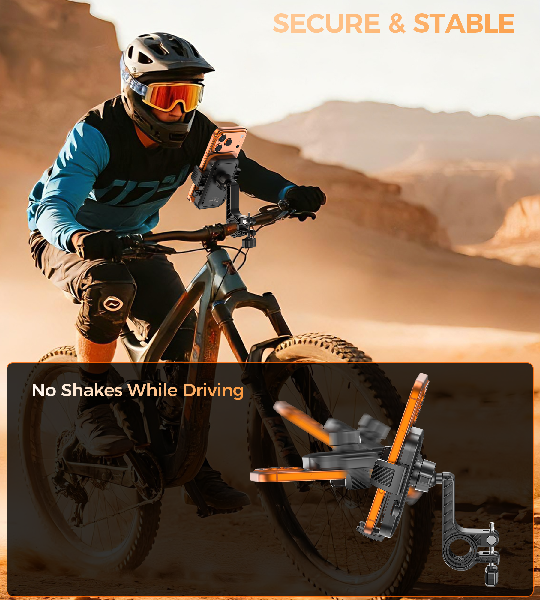 Choetech H094 Cycling Phone Holder Bike Handlebar Mount 360-degree Rotation - Image 5