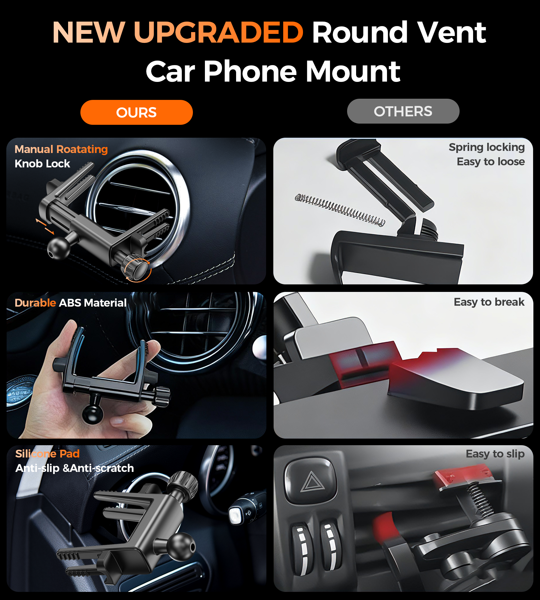 Choetech H095 Magnetic Car Air Vent Phone Holder 360-degree Rotation - Image 5