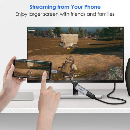 CHOETECH HUB-H21 USB-C to HDMI 4k 60Hz Braided Video Cable Cord Adapter - Image 2