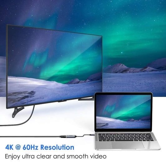 CHOETECH HUB-H21 USB-C to HDMI 4k 60Hz Braided Video Cable Cord Adapter - Image 3