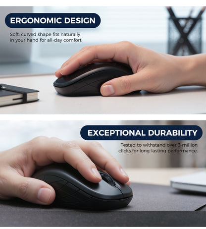 Choetech KB-002-BK 3-Level Adjustable 1600 DPI Wireless Mouse (Black) - Image 8