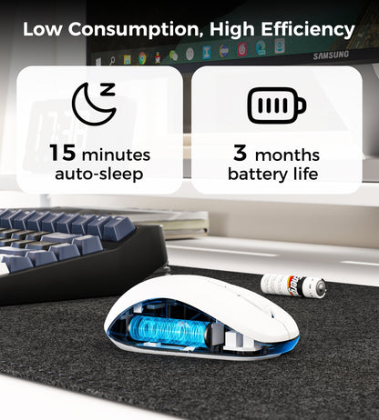 Choetech KB-002-WH single-mode 2.4G wireless mouse, white - Image 4