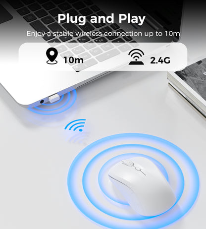 Choetech KB-002-WH single-mode 2.4G wireless mouse, white - Image 5