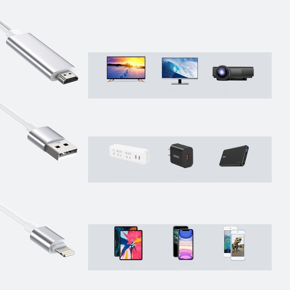CHOETECH LH0020 Lightning to HDMI Cable 1.8m - Image 3