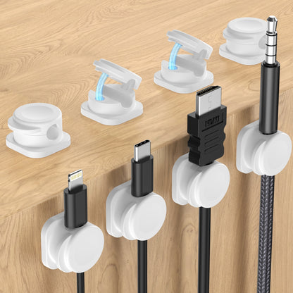 CHOETECH MCC001-WH 6 Pack Professional grade Magnetic Lock Cord Holder Clips White - Image 2