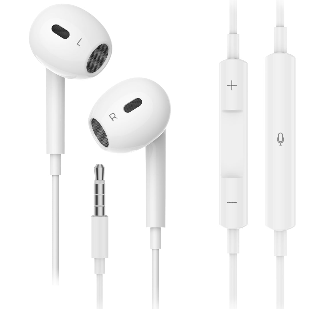 Choetech OC-A016 3.5mm lateral in ear Stereo sound Wired Headphones White - Image 2
