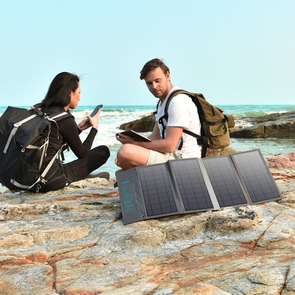 Choetech SC006 Solar Panel Portable Charger 40W 18V USB C Solar Panels Charger with USB C PD 30W - Image 8