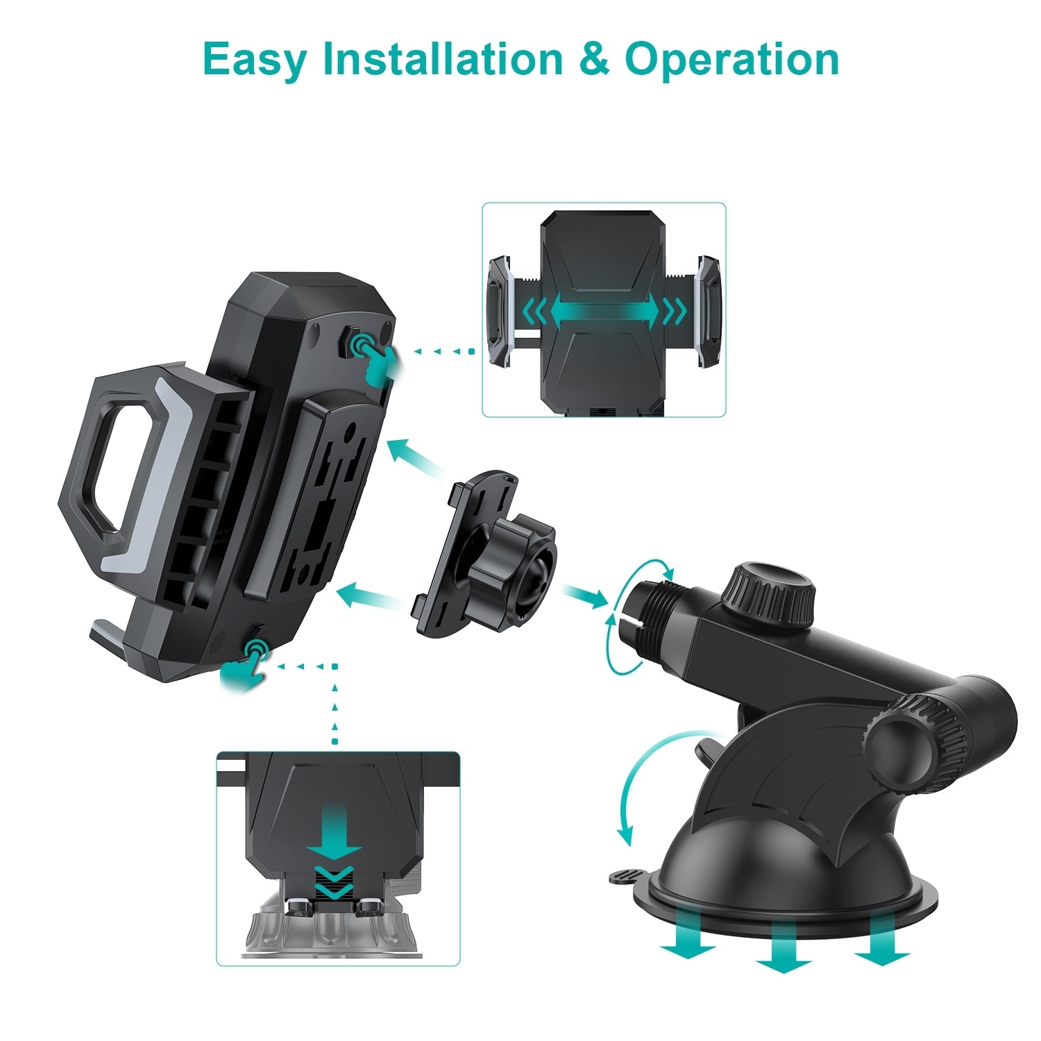 CHOETECH T521-F 15W Fast Wireless Charging Car Dock - Image 4
